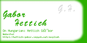 gabor hettich business card